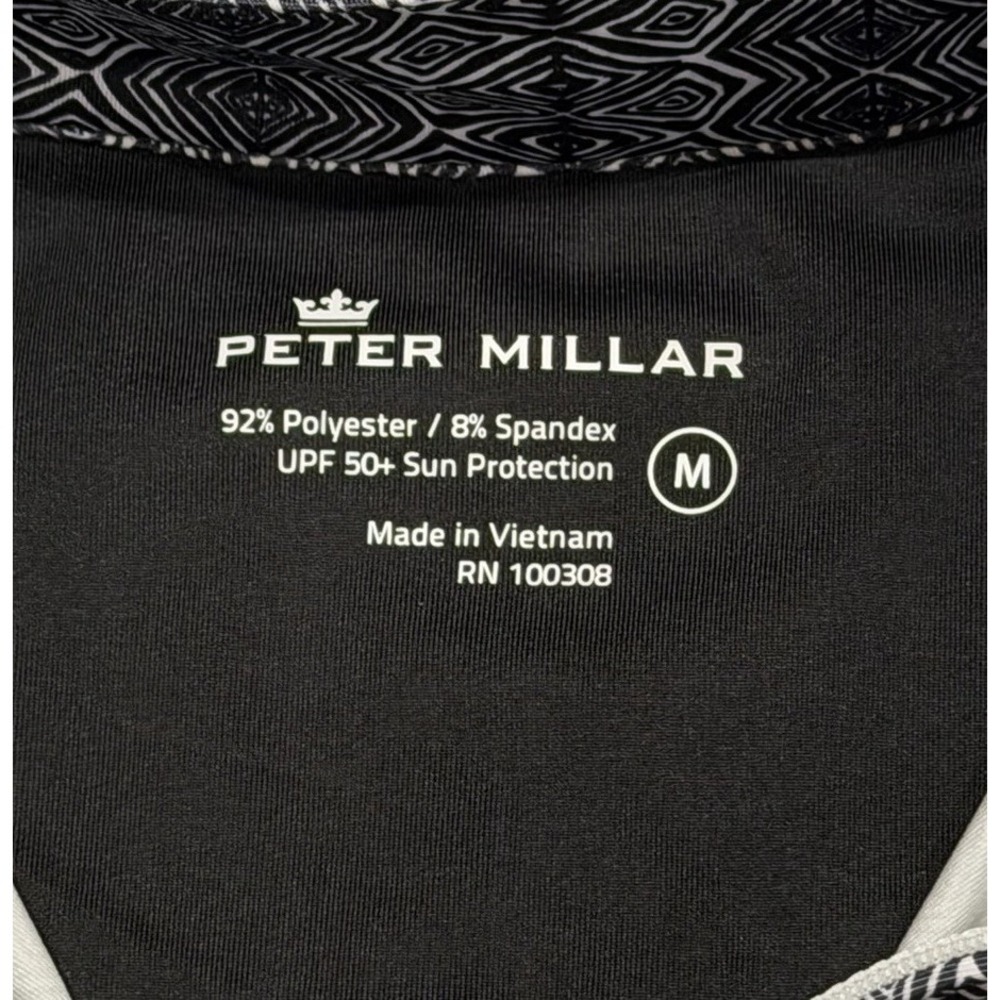 Peter Millar Perth Performance 1/4 Zip Raglan Pullover Geometric Print Women's M - Picture 3 of 7